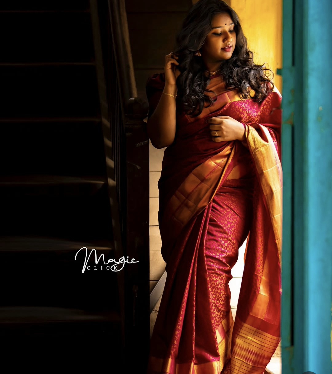 Niranjana Rema in a traditional silk saree